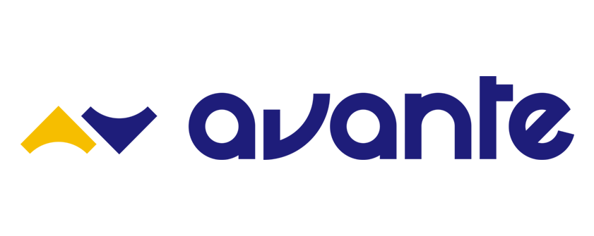 Símbolo abstrato com o nome Avante ao lado.